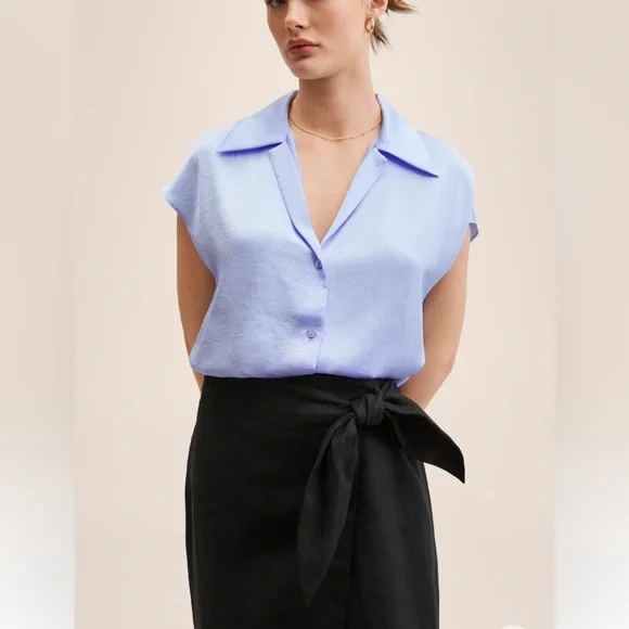 Satin finish flowy shirt